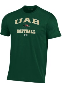 Under Armour UAB Blazers Green Softball Performance Short Sleeve T Shirt