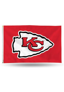 Kansas City Chiefs 3x5 Team Logo Grommet Red Silk Screen Grommet Flag