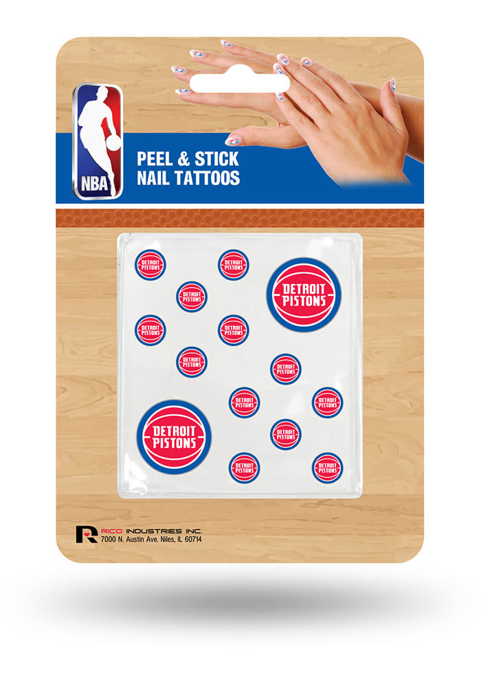 Detroit Pistons Team Logo Fingernail Tattoo