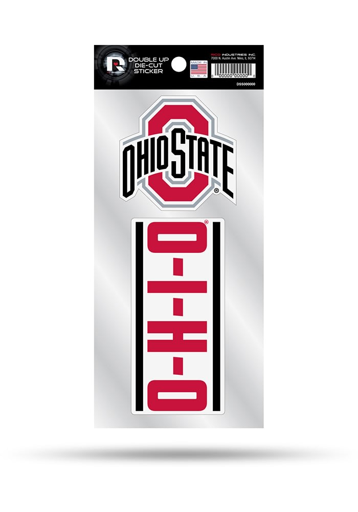 Ohio State Buckeyes 2 Pack Die Cut Auto Decal - RED