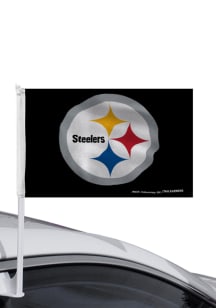 Pittsburgh Steelers 11x15 Black Car Flag - Black