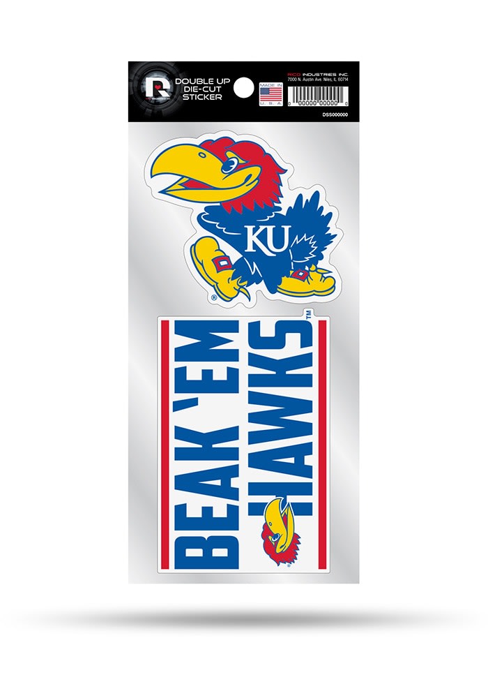 Jayhawks Color:blue Rally House Kansas Jayhawks 2 Pack Die Cut Auto Decal - Blue | Liberty ...