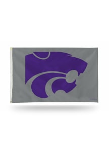 Grey K-State Wildcats 3x5 ft Silk Screen Grommet Flag