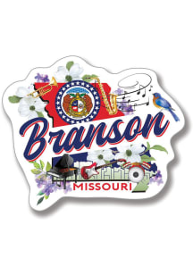 Branson Skyline and State Flowers Magnet