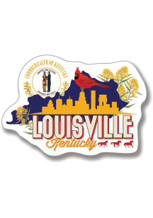 Louisville Skyline and State Flowers Magnet