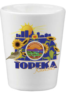 Skyline and State Flowers Shot Glass