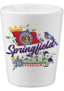 Springfield Skyline and State Flowers Shot Glass