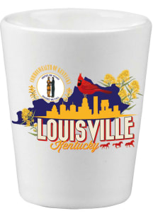 Louisville Skyline and State Flowers Shot Glass