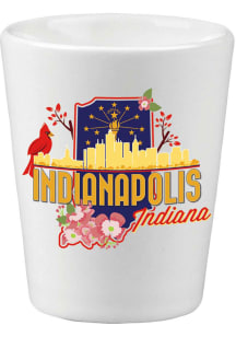Indianapolis Skyline and State Flowers Shot Glass