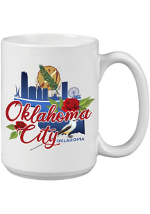 Oklahoma City Skyline and State Flowers 15oz Mug