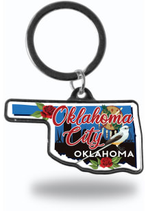 Oklahoma City State Shape Keychain