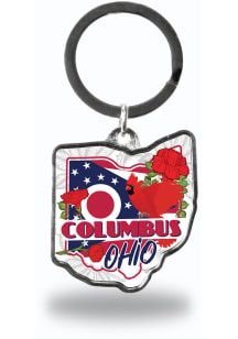 Columbus State Shape Keychain