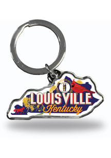 Louisville State Shape Keychain