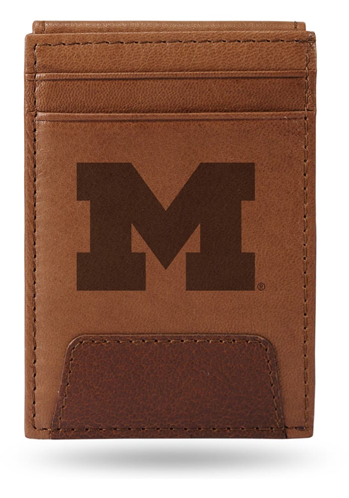 Michigan Wolverines Front Pocket Mens Bifold Wallet
