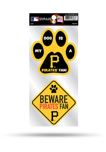 Pittsburgh Pirates 2-Piece Pet Themed Auto Decal - Black