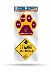 Cleveland Cavaliers 2-Piece Pet Themed Auto Decal - Red
