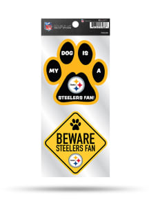 Pittsburgh Steelers 2-Piece Pet Themed Auto Decal - Black