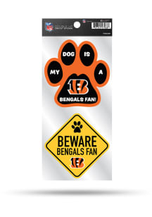Cincinnati Bengals 2-Piece Pet Themed Auto Decal - Orange