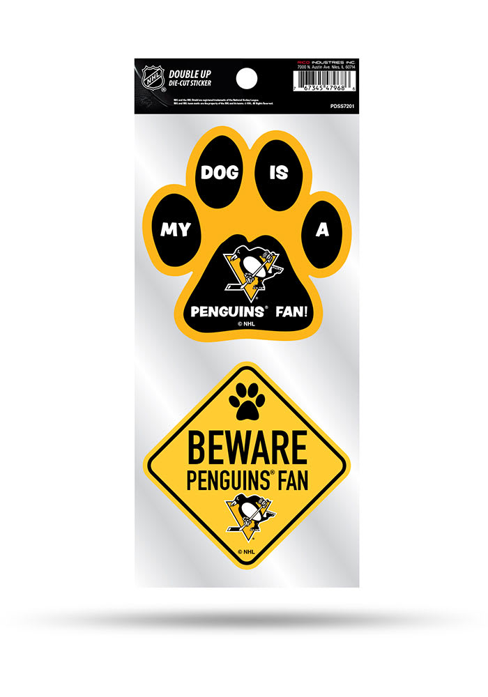 Pittsburgh Penguins 2-Piece Pet Themed Auto Decal - Black