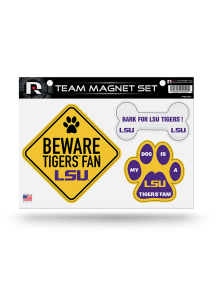 LSU Tigers 3-Piece Pet Themed Pet Magnet