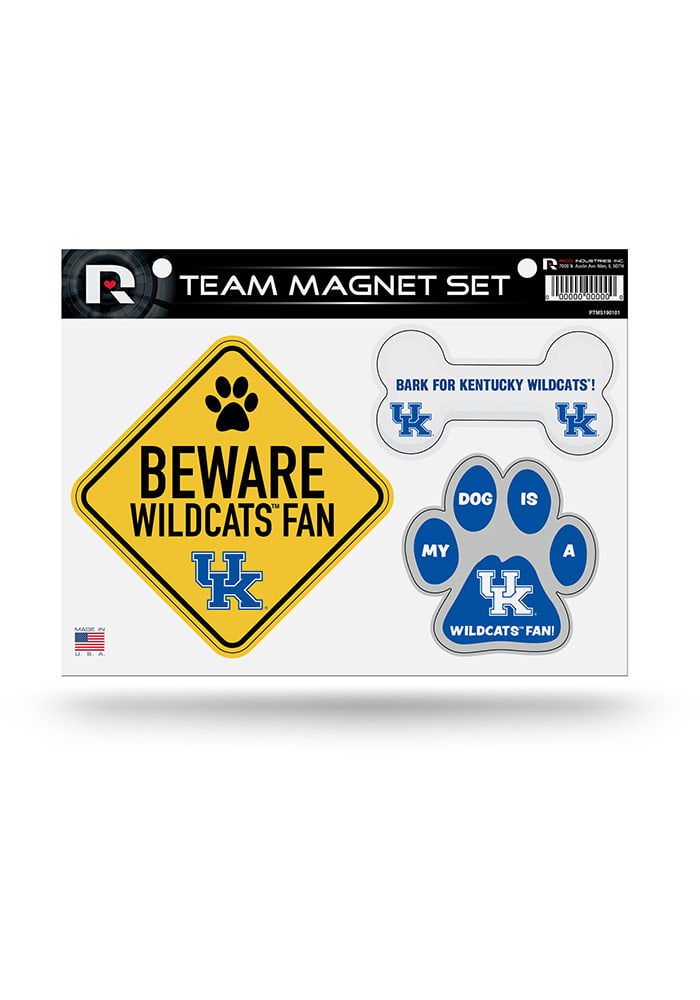 Kentucky Wildcats 3-Piece Pet Themed Pet Magnet