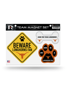 Texas Longhorns 3-Piece Pet Themed Pet Magnet