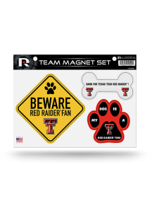 Texas Tech Red Raiders 3-Piece Pet Themed Pet Magnet