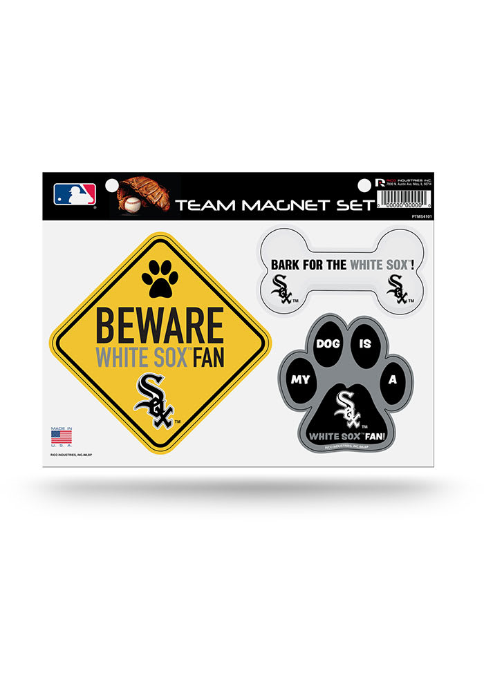 Chicago White Sox 3-Piece Pet Themed Pet Magnet