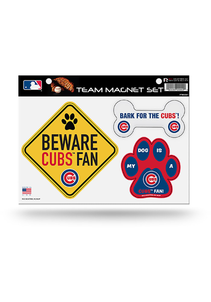 Chicago Cubs 3-Piece Pet Themed Pet Magnet