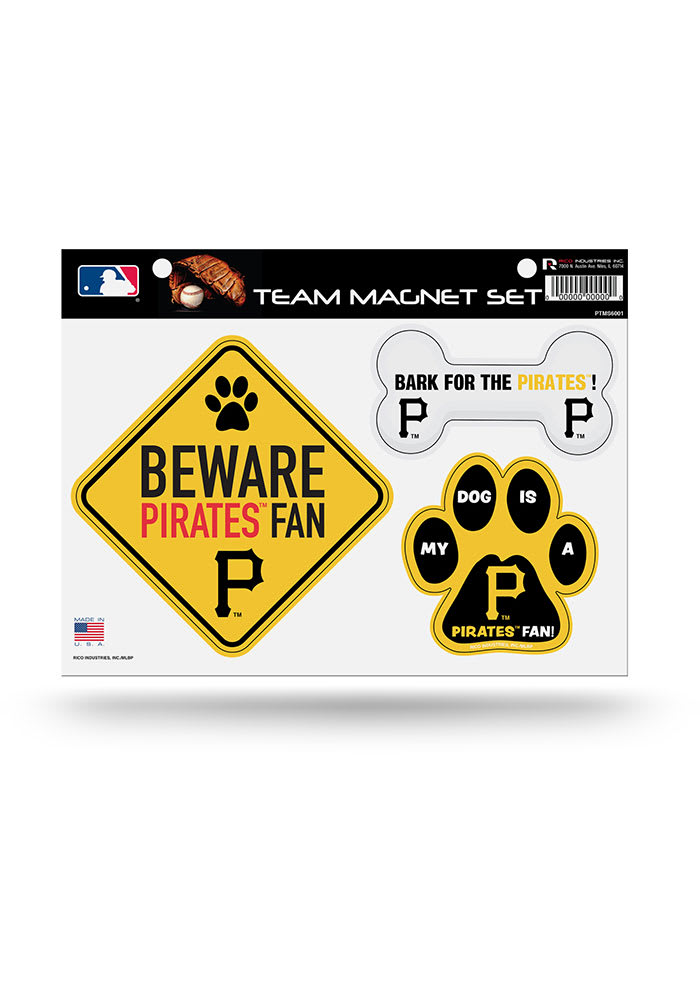 Pittsburgh Pirates 3-Piece Pet Themed Pet Magnet