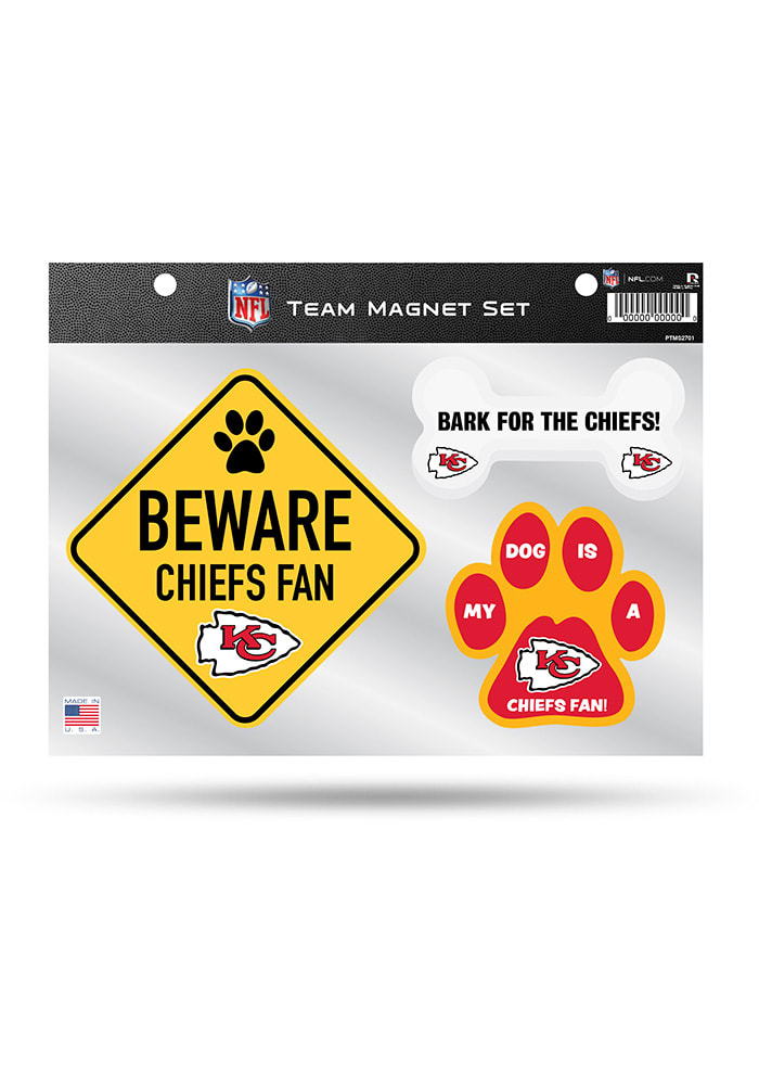 Kansas City Chiefs 3-Piece Pet Themed Pet Magnet