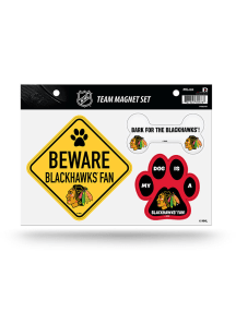 Chicago Blackhawks 3-Piece Pet Themed Pet Magnet
