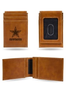 Dallas Cowboys Laser Engraved Front Pocket Mens Bifold Wallet