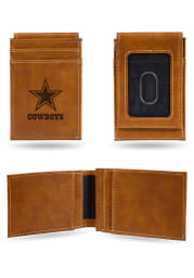 Dallas Cowboys Laser Engraved Front Pocket Mens Bifold Wallet