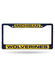 Michigan Wolverines Colored Chrome License Frame