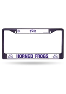 TCU Horned Frogs Colored Chrome License Frame