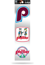 Philadelphia Phillies 3-Piece Retro Spirit Auto Decal - Red
