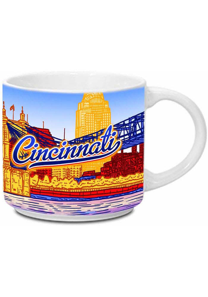 Cincinnati Skyline White 14 oz Metro Mug