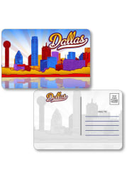 Dallas Ft Worth Skyline Shape Cut Paper Postcard