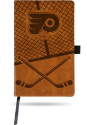 Philadelphia Flyers Brown Laser Engraved Small Notebooks and Folders