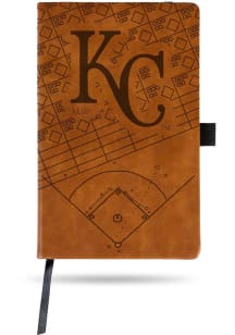Kansas City Royals Brown Laser Engraved Small Notebooks and Folders