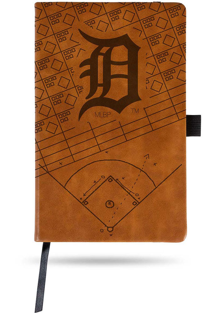 Detroit Tigers Brown Laser Engraved Small Notebooks and Folders