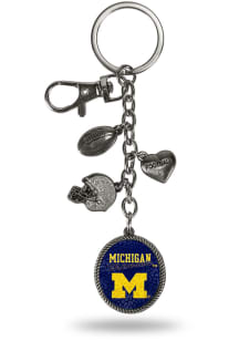Michigan Wolverines Charm Keychain