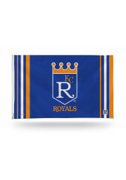 Kansas City Royals Retro Banner 3x5 Blue Silk Screen Grommet Flag