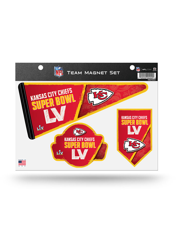 Kansas City Chiefs Super Bowl LV Bound Team Car Magnet - Red