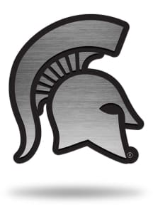 Michigan State Spartans Antique Nickel Car Emblem - Silver
