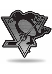 Pittsburgh Penguins Antique Nickel Car Emblem - Silver