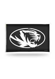 Missouri Tigers Carbon Fiber 3x5 ft Black Silk Screen Grommet Flag
