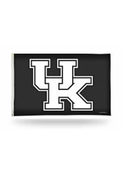 Kentucky Wildcats Carbon Fiber 3x5 ft Black Silk Screen Grommet Flag