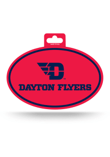 Dayton Flyers Full Color Oval Auto Decal - Red